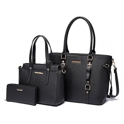 Montana West 3PCS Purses for Women  Tote Bag and Wallet Set Shoulder Satchel Handbags