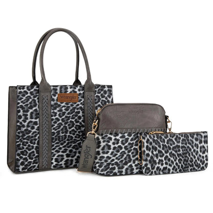 Wrangler 3Pcs Purses for Women Tote Bag Crossbody Handbag Sets with Strap 3 Set