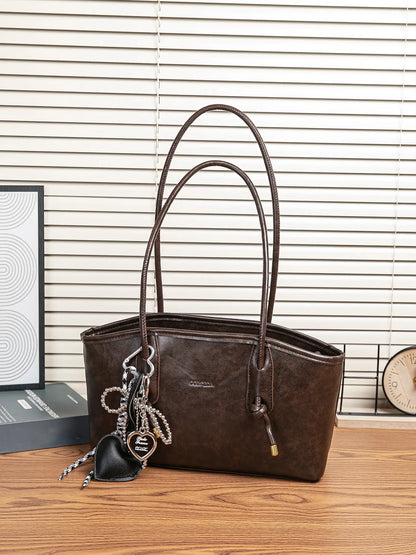 26 Women's Elegant Solid Color Shoulder Bag, Fashionable Large Capacity Handbag Crossbody Bag for Daily Used, Casual Trendy Versatile High-quality Daily Commuting Bag, Fashionable Unique Bags #GLOBAL PICKS