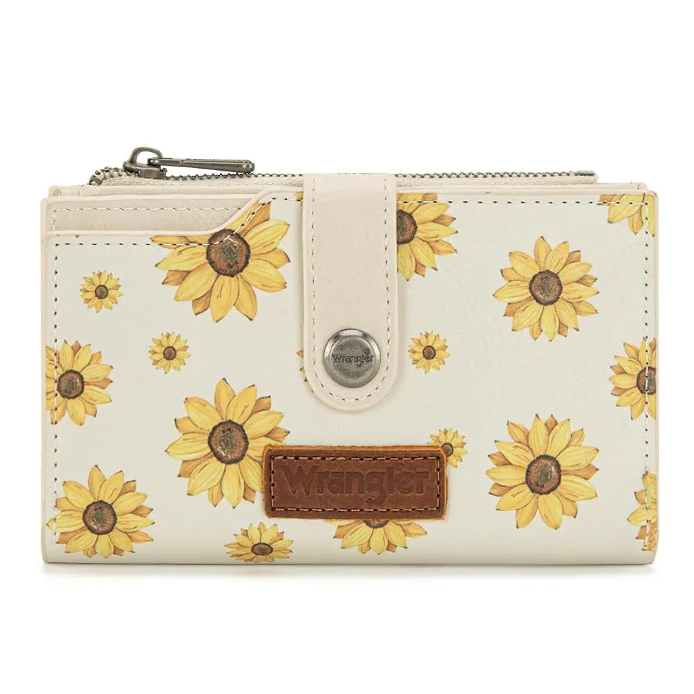Wrangler Wallet for Women Cow Print Bifold Wallet Card Cases & Money Organizers
