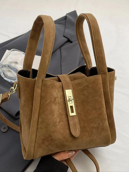 Women's elegant simple fashion handbag, fashionable retro bag, 25 fall&winter chic versatile handbag, mother-and-child bag, crossbody shoulder bag, suitable for daily and work use, commuting to work