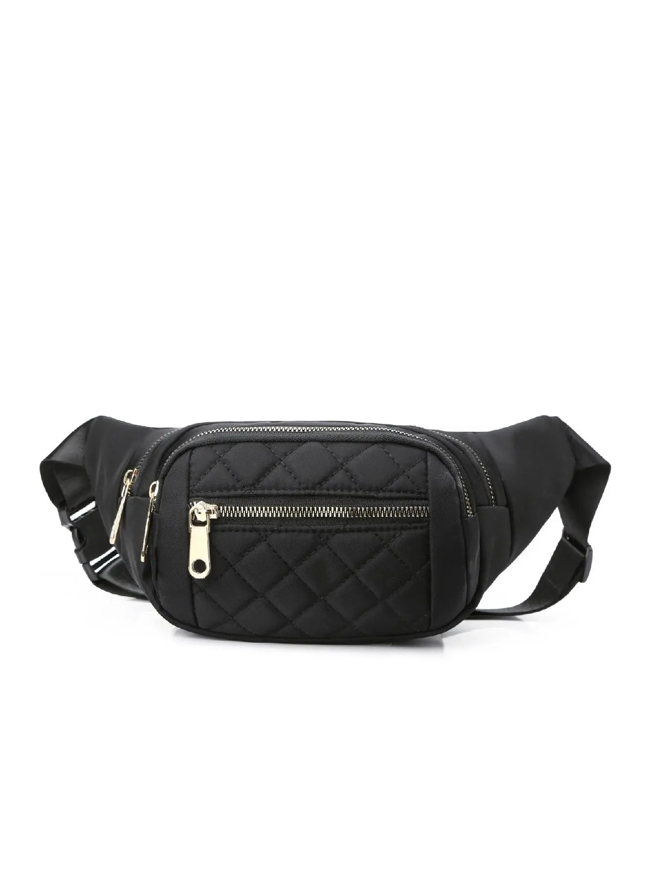 Women's Solid Color Diamond Quilted Fanny Pack, Fashionable Multi-pocket Design Zipper Chest Bag, Casual All-match Fanny Pack for Daily Used, Zipper Belt Bag, Fashion Waist Packs, Waist Bags