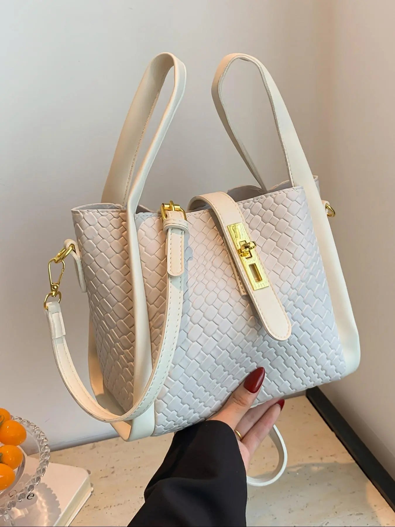 Women's elegant simple fashion handbag, fashionable retro bag, 25 fall&winter chic versatile handbag, mother-and-child bag, crossbody shoulder bag, suitable for daily and work use, commuting to work