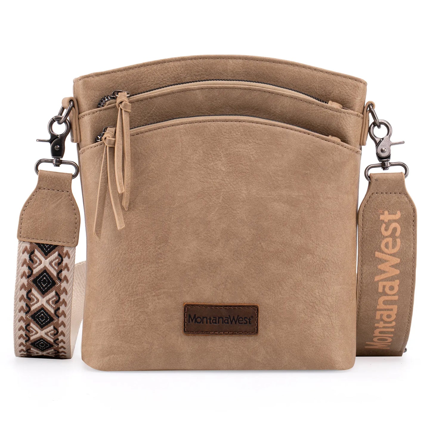 Montana West Double Compartments Cross Body Bag for Women with Adjustable Strap